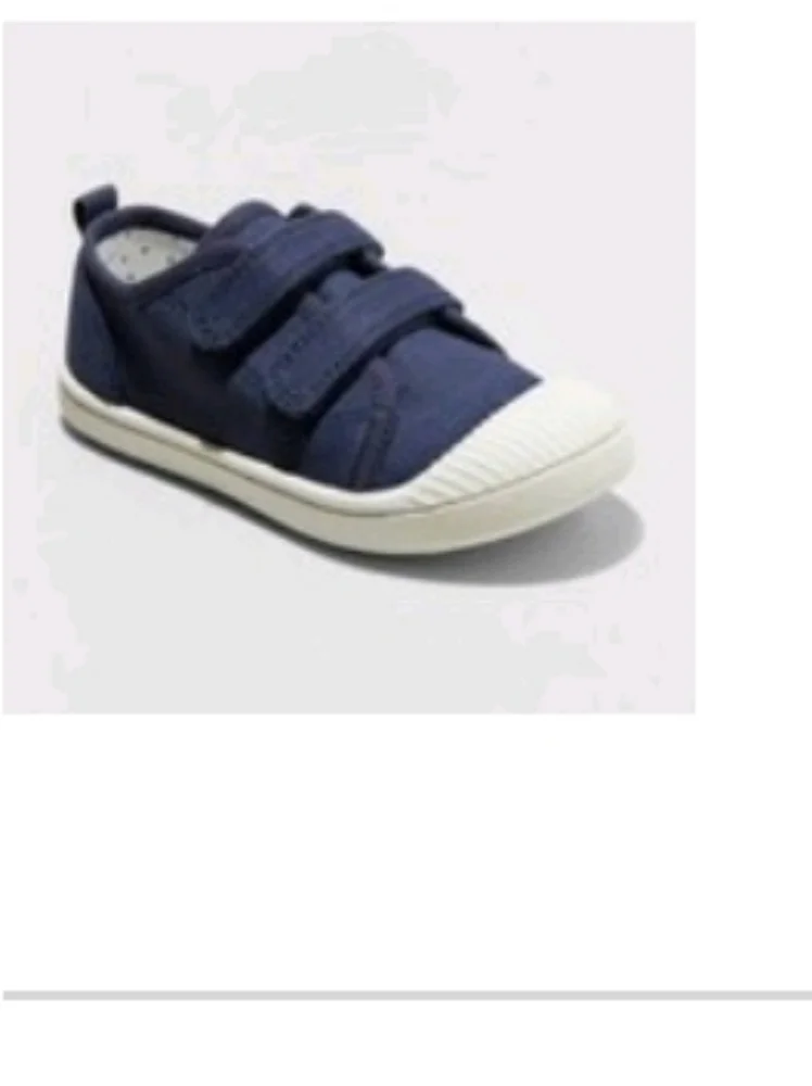 🍋‍🟩Cat And Jack boys Velcro canvas sneakers☀️